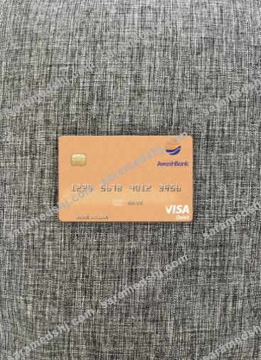 Ethiopia Awash International Bank visa debit card photolook front